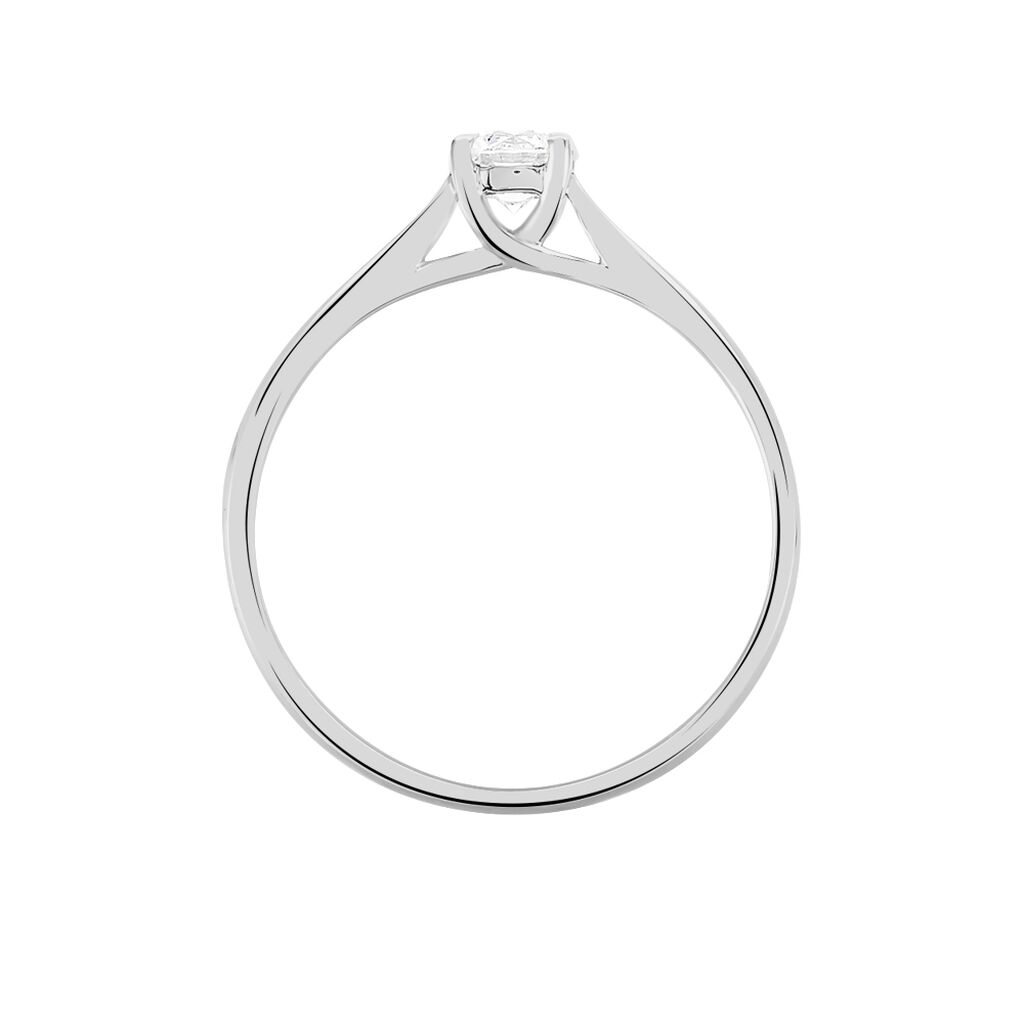 Bague Solitaire Victoria Or Blanc Diamant - Bagues solitaires Femme | Histoire d’Or