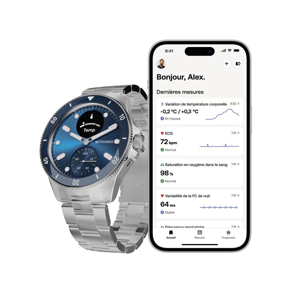 Montre Connectée Withings Scanwatch Nova - Montres connectées Homme | Histoire d’Or