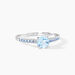 Bague Manon Or Blanc Topaze Et Oxyde De Zirconium