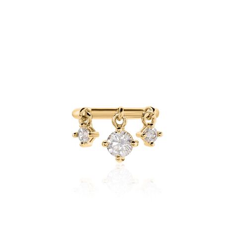 Bijou D'oreille Unitaire Haven Plaqué Or Jaune Oxyde De Zirconium - Boucles d'oreilles fantaisie Femme | Histoire d’Or