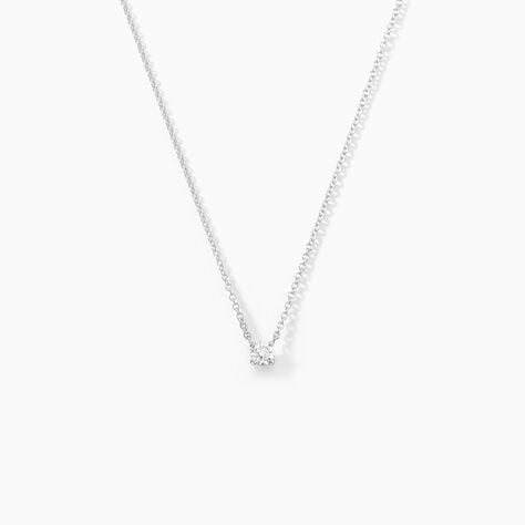 Collier One Or Blanc Diamant - Colliers Femme | Histoire d&rsquo;Or