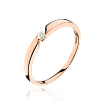 Bague Solitaire Anilie Or Rose Diamant