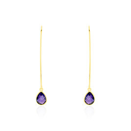 Créoles Phie Poire Or Jaune Amethyste - Boucles d'oreilles créoles Femme | Histoire d’Or
