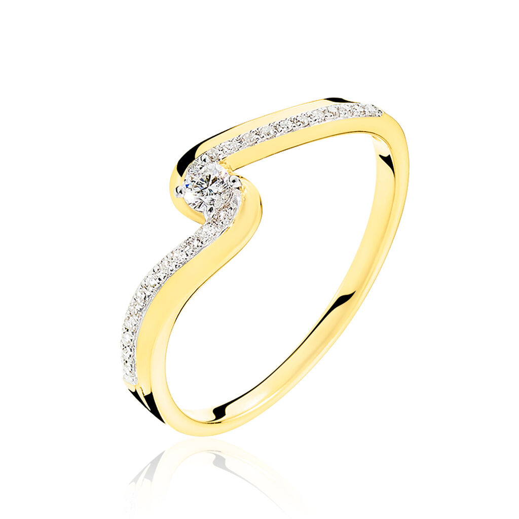 Bague Solitaire Sitan Or Jaune Diamant -  Femme | Histoire d’Or