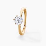 Solitaire Or Jaune Laurian Oxyde De Zirconium Blanc - Bagues solitaires Femme | Histoire d&rsquo;Or