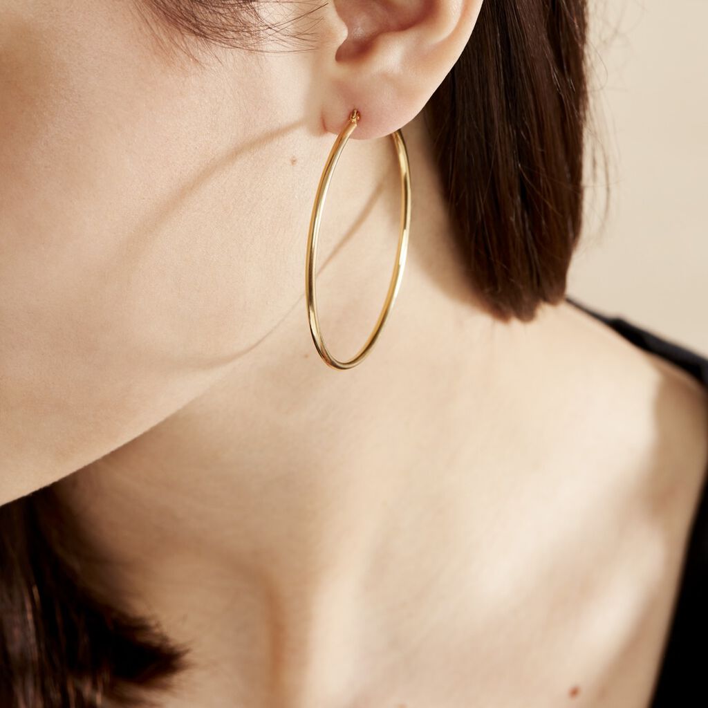 Créoles Verania Or Jaune - Boucles d'oreilles créoles Femme | Histoire d’Or