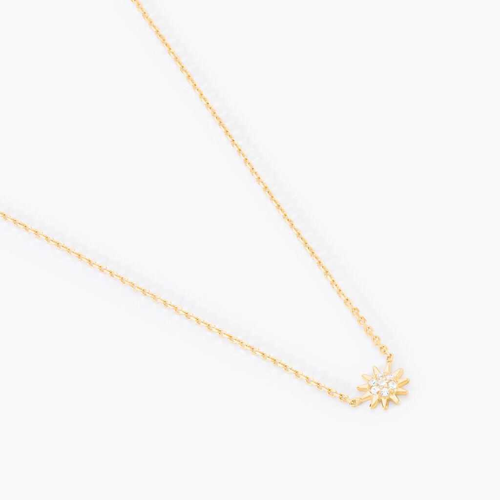 Collier Fenton Or Jaune Oxyde De Zirconium - Colliers Famille | Histoire d&rsquo;Or