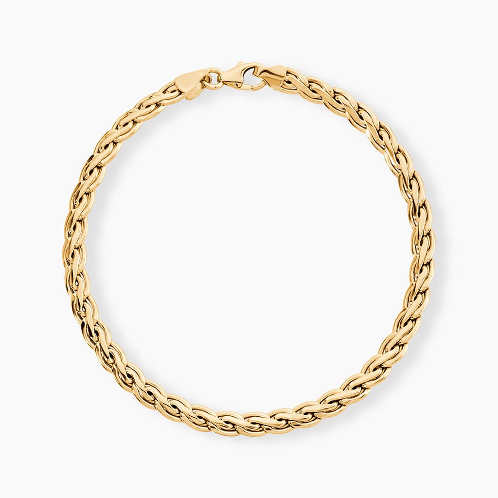 Bracelet Jayna Maille Palmier Or Jaune - Bracelets cha&icirc;ne Femme | Histoire d&rsquo;Or