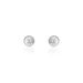 Boucles D'oreilles Puces Fidelia Boule Or Blanc - Clous d'oreilles Femme | Histoire d’Or