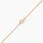 Bracelet Estel Argent Dor&eacute; A L'Or 750/1000 Oxyde De Zirconium - Bracelets Femme | Histoire d&rsquo;Or