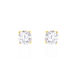 Boucles D'oreilles Puces 4 Griffes Or Jaune Diamant Synthetique - Clous d'oreilles Femme | Histoire d’Or