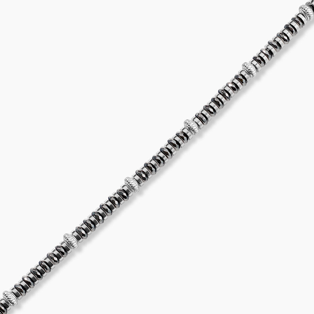 Bracelet Naturel Autres Noir H&eacute;matite - F&ecirc;te des p&egrave;res Homme | Histoire d&rsquo;Or