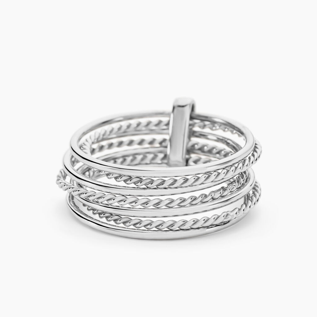 Bague Afiwa Argent Blanc - Bagues fantaisie Femme | Histoire d’Or