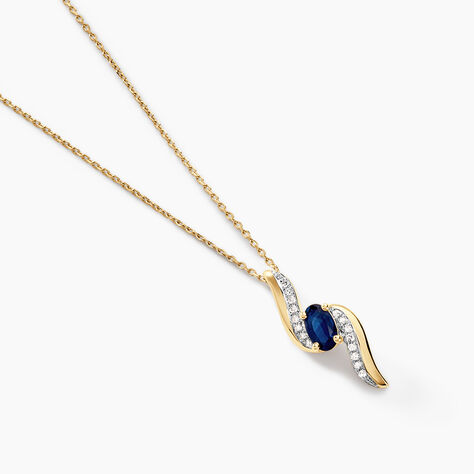 Collier Celestine Or Jaune Saphir Et Diamant - Colliers Femme | Histoire d’Or