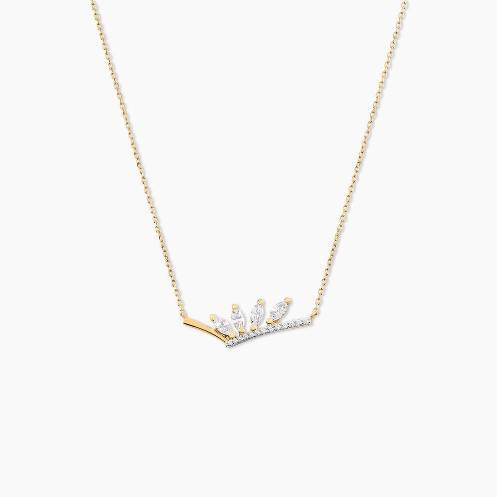 Collier Tiara Or Jaune Oxyde De Zirconium - Colliers Femme | Histoire d’Or