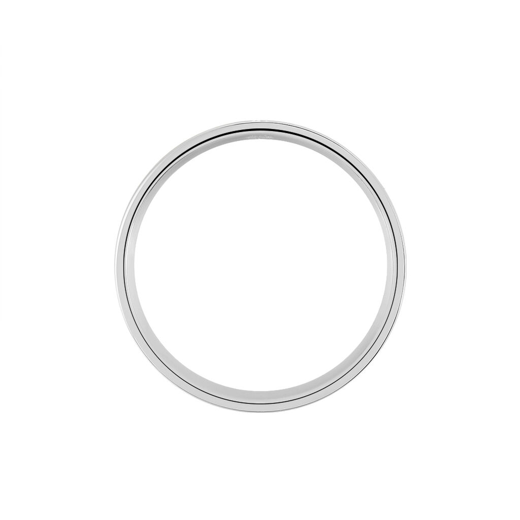 Bague Jourdan Ahou Acier Blanc Diamant - Bagues avec pierre Homme | Histoire d’Or