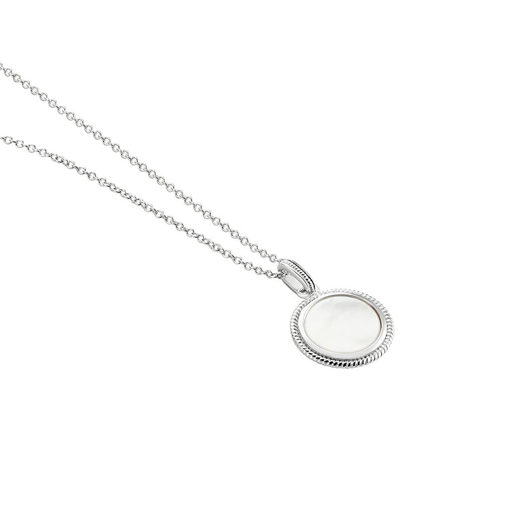 Collier Zea Argent Blanc Nacre - Colliers fantaisie Femme | Histoire d’Or
