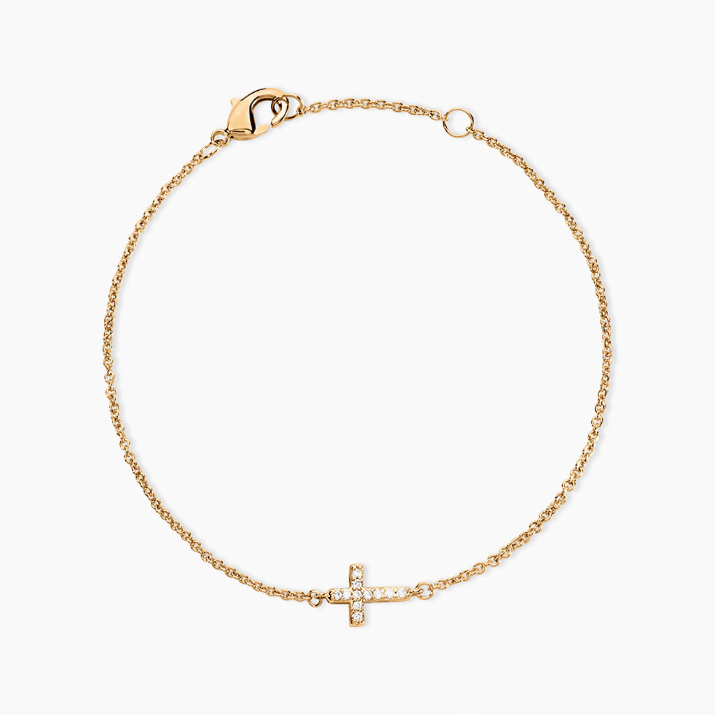 Bracelet Fatos Plaqu&eacute; Or Jaune Oxyde De Zirconium - Bracelets Femme | Histoire d&rsquo;Or