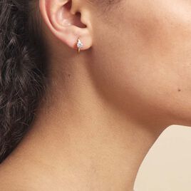 Créoles Plaqué Or Laurick Oxydes De Zirconium - Boucles d'oreilles créoles Femme | Histoire d’Or
