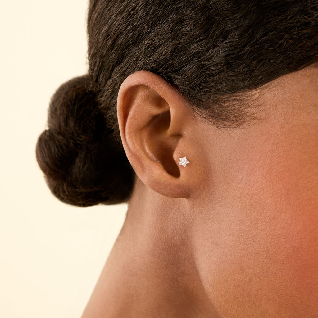 Piercing Ayako Argent Blanc Oxyde De Zirconium - Piercings Femme | Histoire d&rsquo;Or
