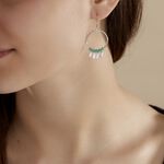 Boucles D'oreilles Pendantes Polyna Argent Blanc Pierre De Synthese - Boucles d'oreilles fantaisie Femme | Histoire d&rsquo;Or