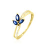 Bague Maura Or Jaune Saphir Et Diamant