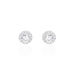 Boucles D'oreilles Puces Rosalie Or Blanc Oxyde De Zirconium - Clous d'oreilles Femme | Histoire d’Or
