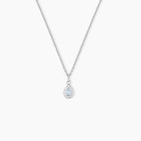 Collier Court Argent Blanc Tania Oxyde De Zirconium