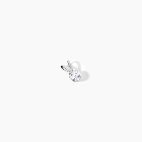 Pendentif Mabila Or Blanc Oxyde De Zirconium - Pendentifs Femme | Histoire d&rsquo;Or