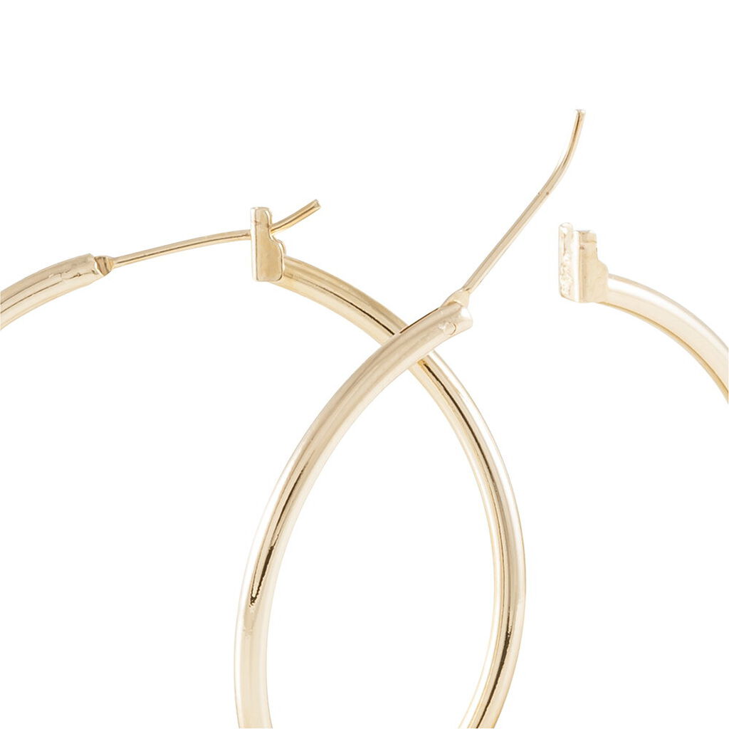 Cr&eacute;oles Ada Lisse Plaqu&eacute; Or Jaune - Boucles d'oreilles cr&eacute;oles Femme | Histoire d&rsquo;Or