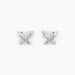 Boucles D'oreilles Puces Papillon Or Blanc Diamant - Clous d'oreilles Femme | Histoire d’Or