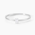 Bague Solitaire Argent Blanc  1er Solitaire Oxyde De Zirconium - Bagues solitaires Femme | Histoire d&rsquo;Or