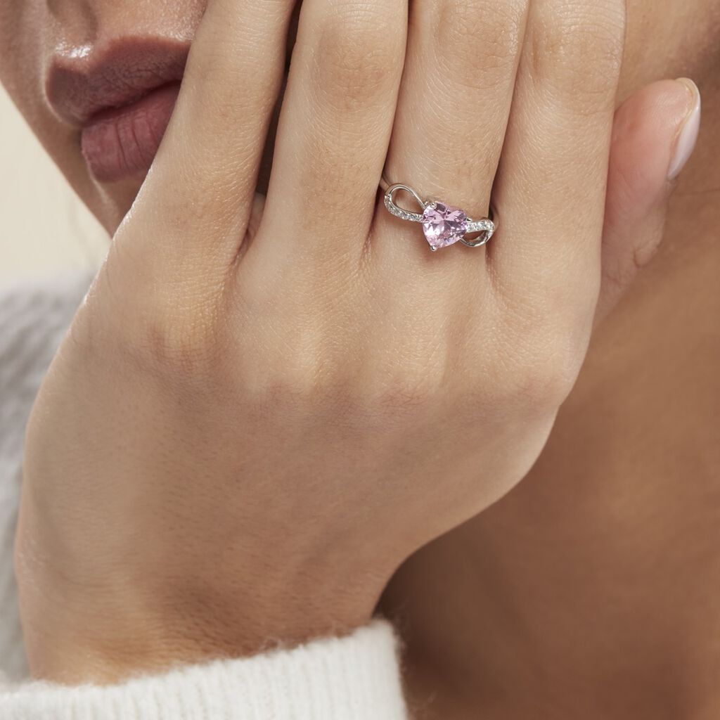 Bague Argent Blanc Atieno Oxyde De Zirconium - Bagues solitaires Femme | Histoire d’Or