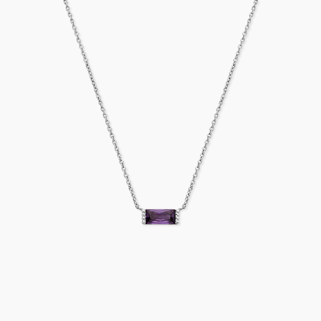 Collier Esra Argent Blanc Oxyde De Zirconium - Colliers fantaisie Femme | Histoire d&rsquo;Or