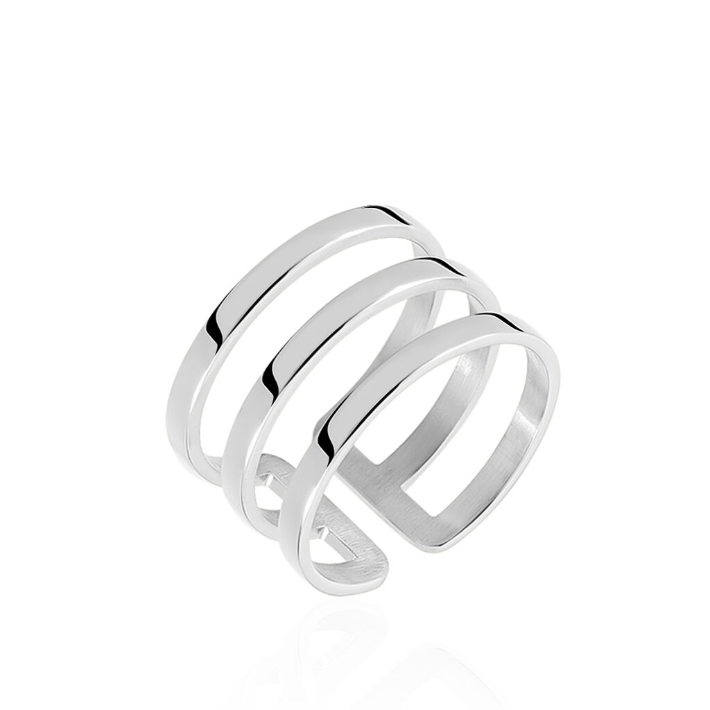 bague ajustable adel acier blanc