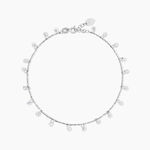 Cha&icirc;ne De Cheville Carolaine Argent Blanc Oxyde De Zirconium - Cha&icirc;nes de cheville Femme | Histoire d&rsquo;Or