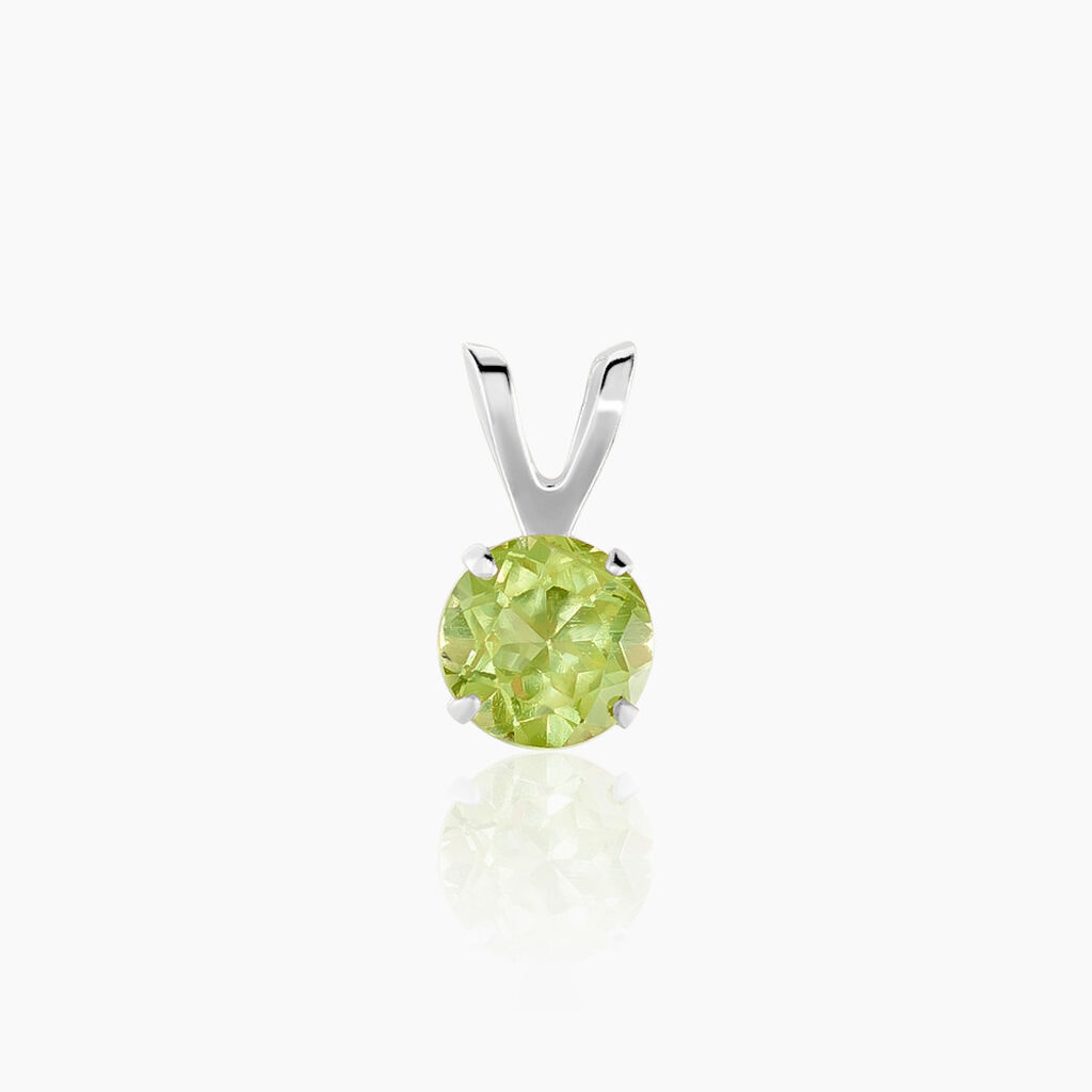 Pendentif Pepilla Or Blanc Péridot - Pendentifs Femme | Histoire d’Or