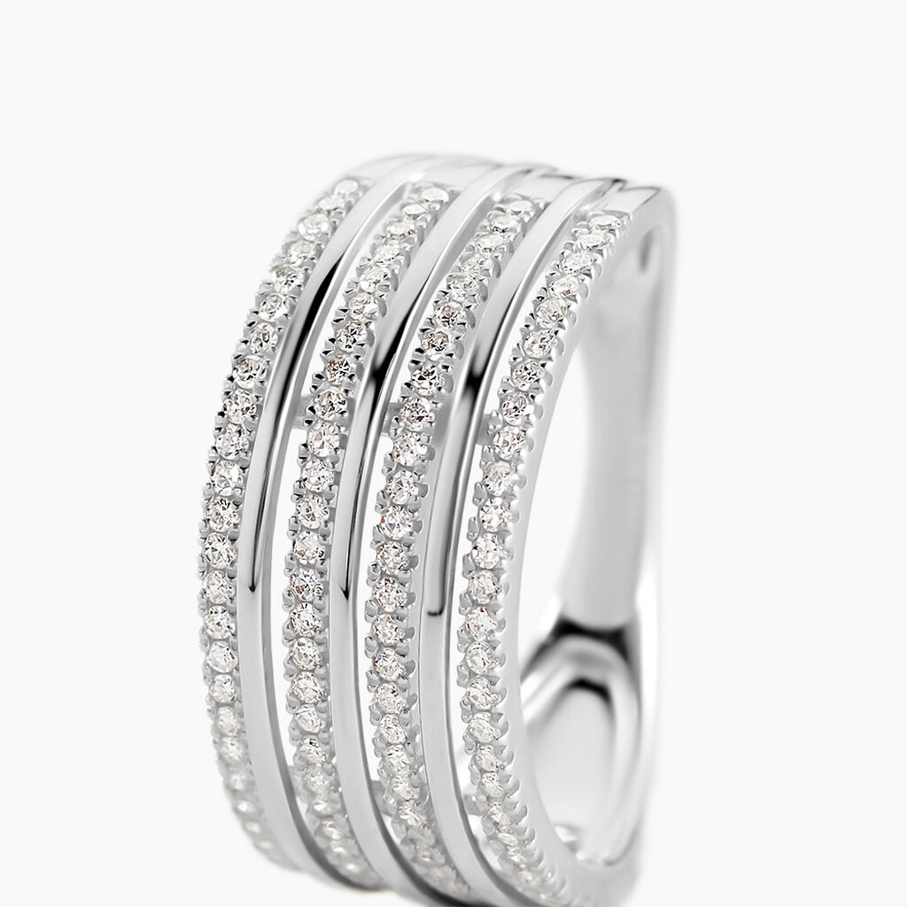 Bague Rayanna Or Blanc Diamant - Bagues avec pierre Femme | Histoire d&rsquo;Or