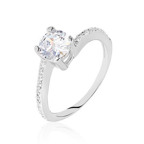 Bague Solitaire Maelane Argent Blanc Oxyde De Zirconium - Bagues solitaires Femme | Histoire d’Or