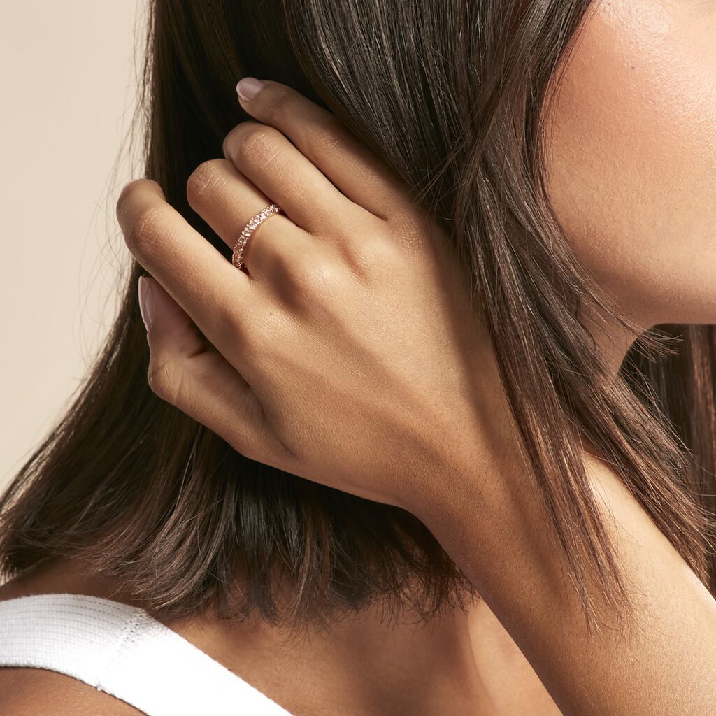 Bague Rio Santa Teresa Argent Rose Oxyde De Zirconium - Bagues avec pierre Femme | Histoire d’Or