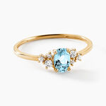 Bague Pansy Or Jaune Topaze Oxyde De Zirconium - Bagues solitaires Femme | Histoire d&rsquo;Or