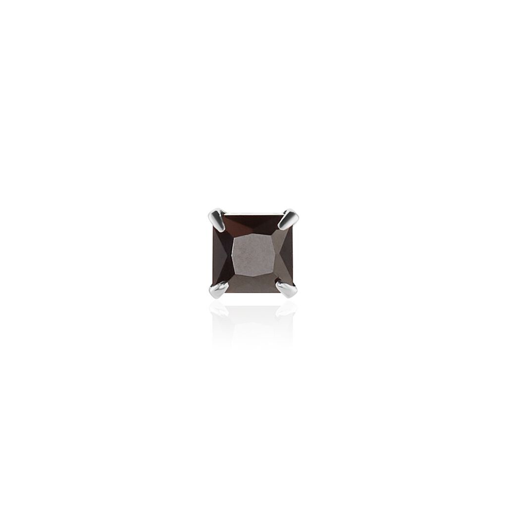Boucle D'oreille Puce Unitaire Paco Argent Blanc Oxyde De Zirconium - Boucles d'oreilles fantaisie Homme | Histoire d’Or