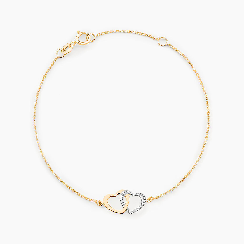 Bracelet Natala Or Bicolore - Bracelets Coeur Femme | Histoire d’Or