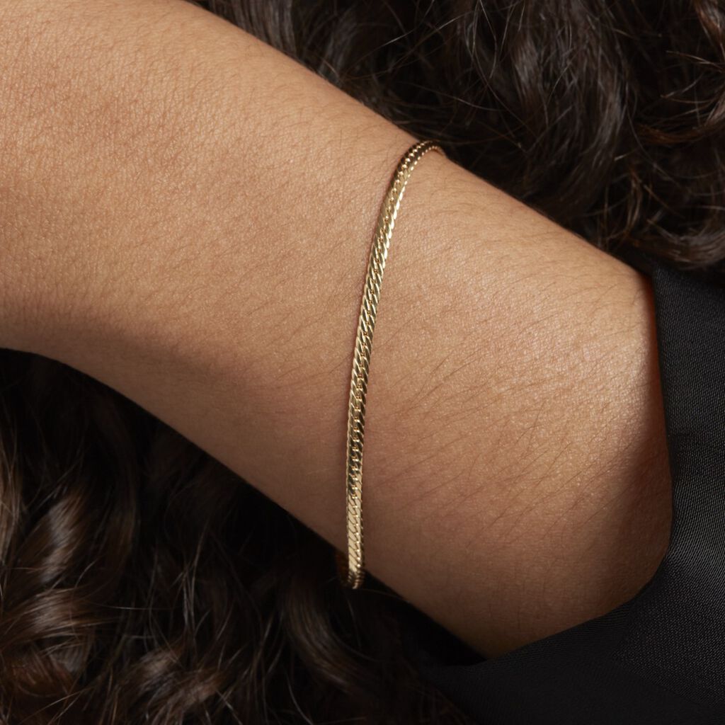 Bracelet Or Jaune Izel Maille Anglaise - Bracelets chaîne Femme | Histoire d’Or