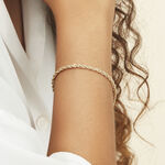 Bracelet Cordelia Maille Corde Et Venitienne Or Bicolore - Bracelets cha&icirc;ne Femme | Histoire d&rsquo;Or