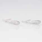 Boucles D'oreilles Puces Celine Or Blanc Diamant - Boucles d'oreilles pendantes Femme | Histoire d&rsquo;Or
