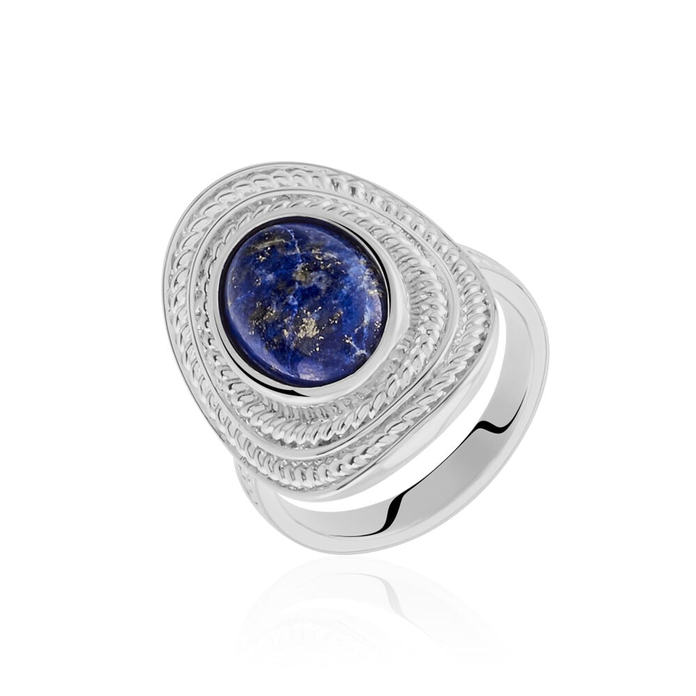 Bague argent deals et lapis lazuli