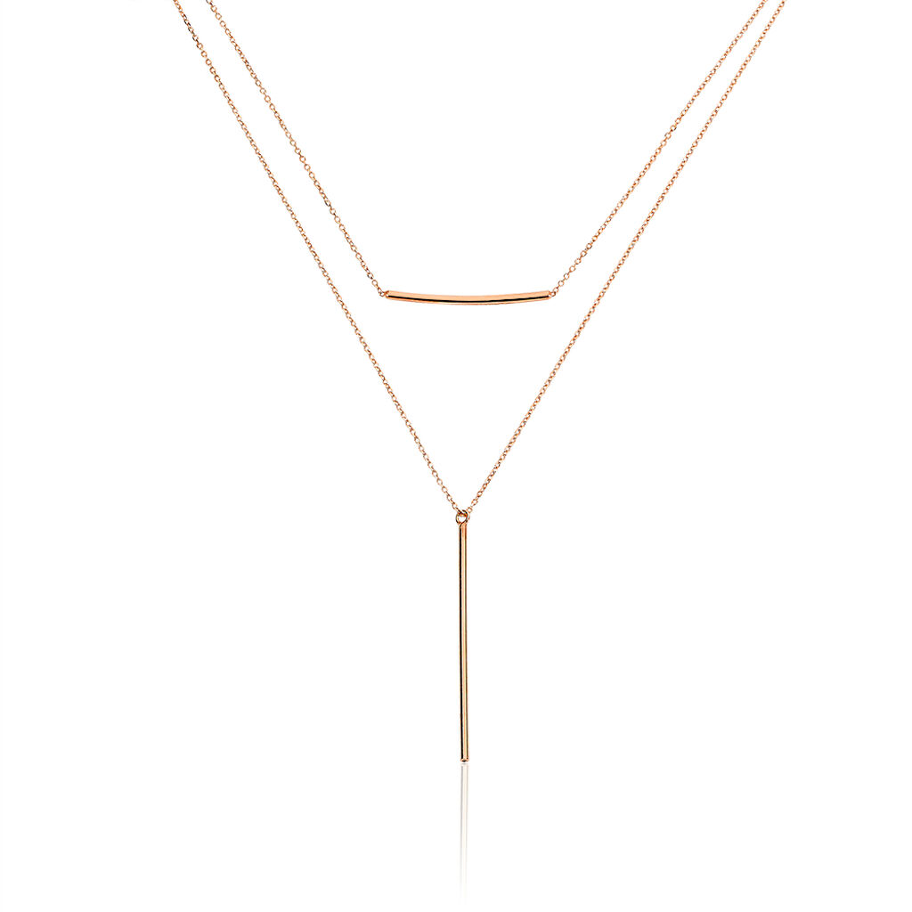 Collier Pink Or Rose - Colliers doubles et triples chaînes Femme | Histoire d’Or