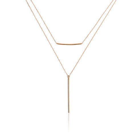 Collier Pink Or Rose - Colliers doubles et triples chaînes Femme | Histoire d’Or