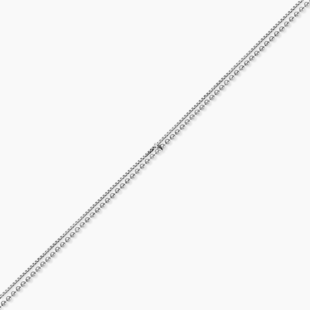 Cha&icirc;ne De Cheville Marie-nicaise Argent Blanc - Cha&icirc;nes de cheville Femme | Histoire d&rsquo;Or